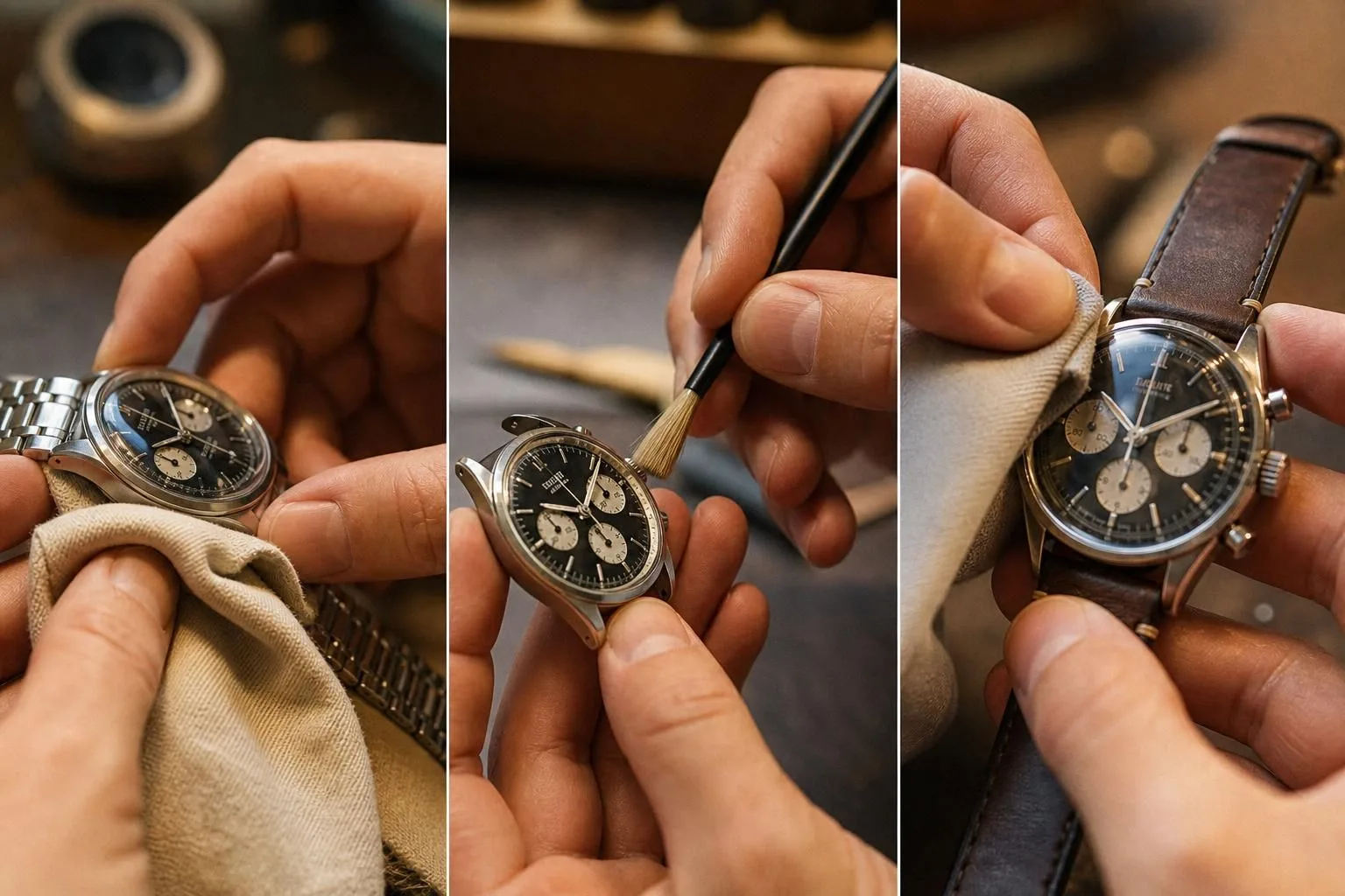 Comment nettoyer une montre sans l’abîmer : bracelet, boîtier et verre ?